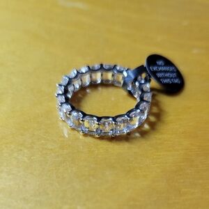 Ring Concierge petite emerald cut white topaz ring